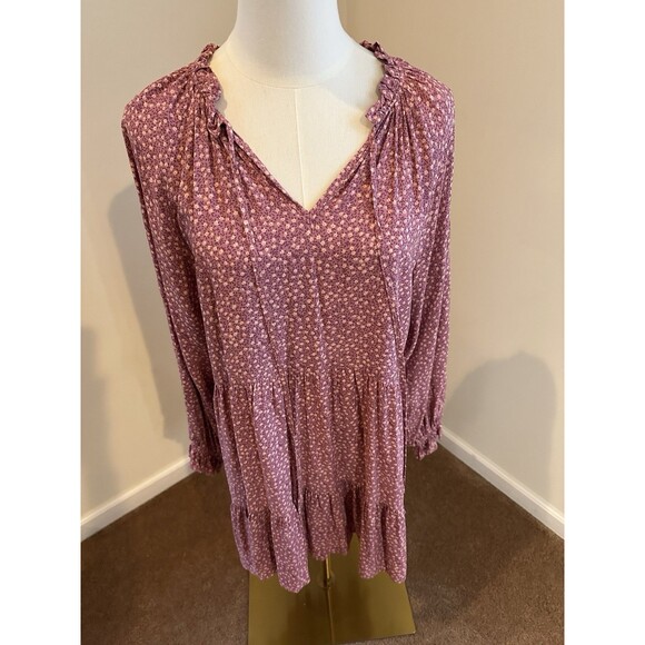 Dress Forum Midi Dress Medium Floral show me your mumu long sleeve - Picture 1 of 12